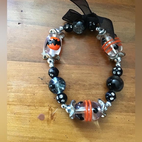 New Stunning Fall Stone and Silver Bracelet in silver, Orange, Brown& Bl… - Picture 2 of 3